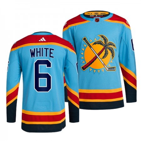 Florida Panthers tröja Colin White 6 Adidas 2022-23 Blå Reverse Retro 2.0 Authentic - NHL Tröjor Herr